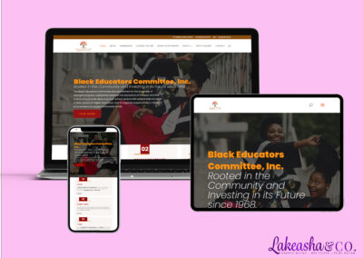 Website image of the site created for the Black Educators Committee